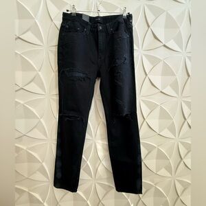 ROLLA'S Black Slim Tapered Jeans